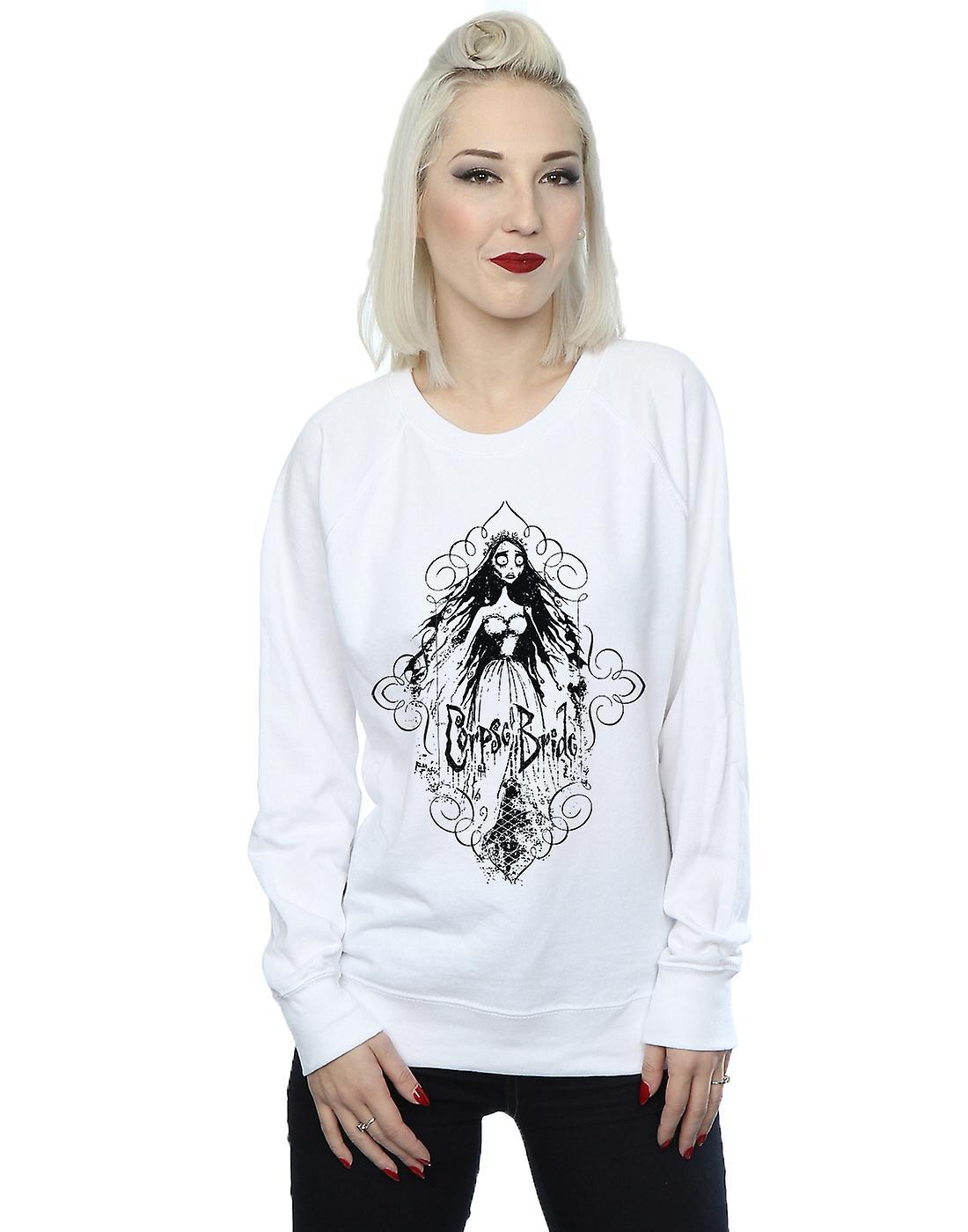 Absolute Cult Corpse Bride Women's Sketched Bride Sweatshirt White X-Large