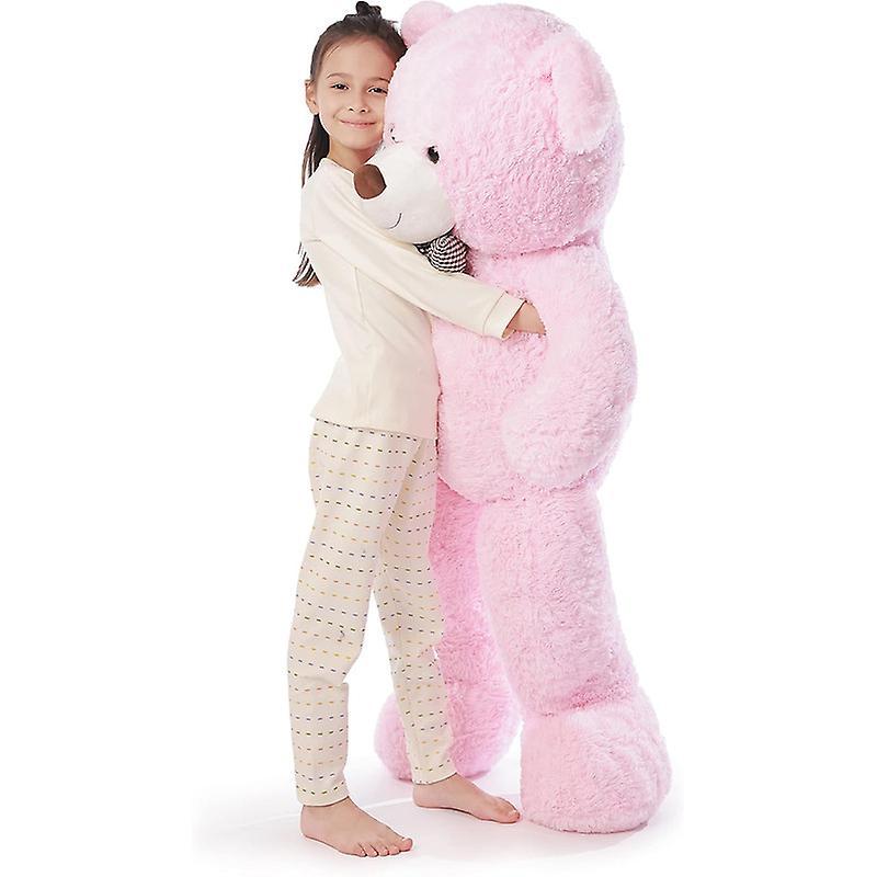 Jielin Big Teddy Bear 4Ft Giant Soft Stuffed Animals Cute Plush Toy 1.2M Pink