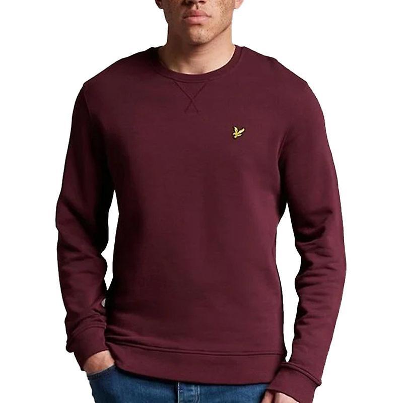 Lyle & Scott Mens Jumpers Crew Neck Knitted Winter Sweat Pullover Sweatshirts Burgundy M