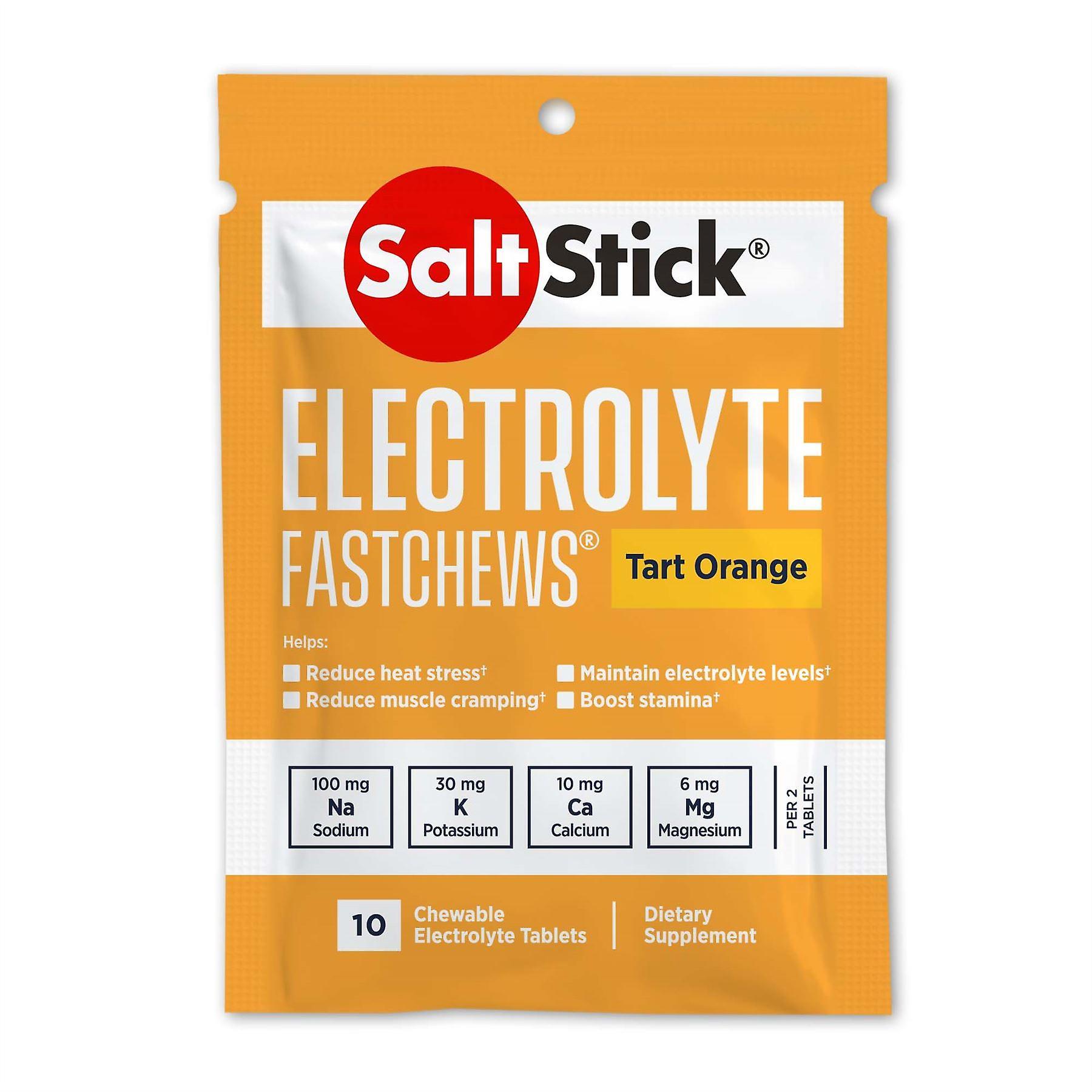 SaltStick Electrolyte FastChews - Pack of 10 - Tart Orange