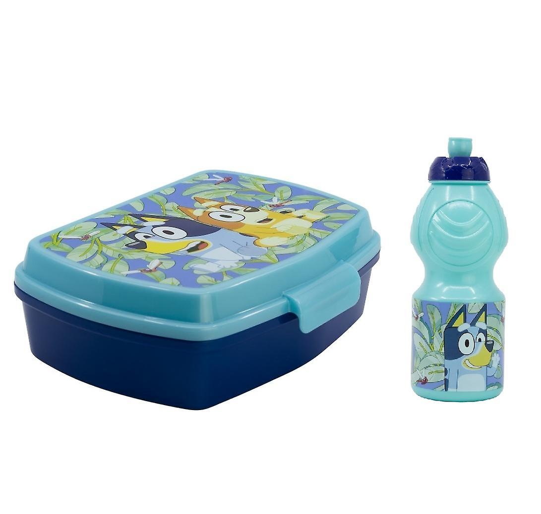 2-pack Bluey & Bingo lunch box and pop-up water bottle