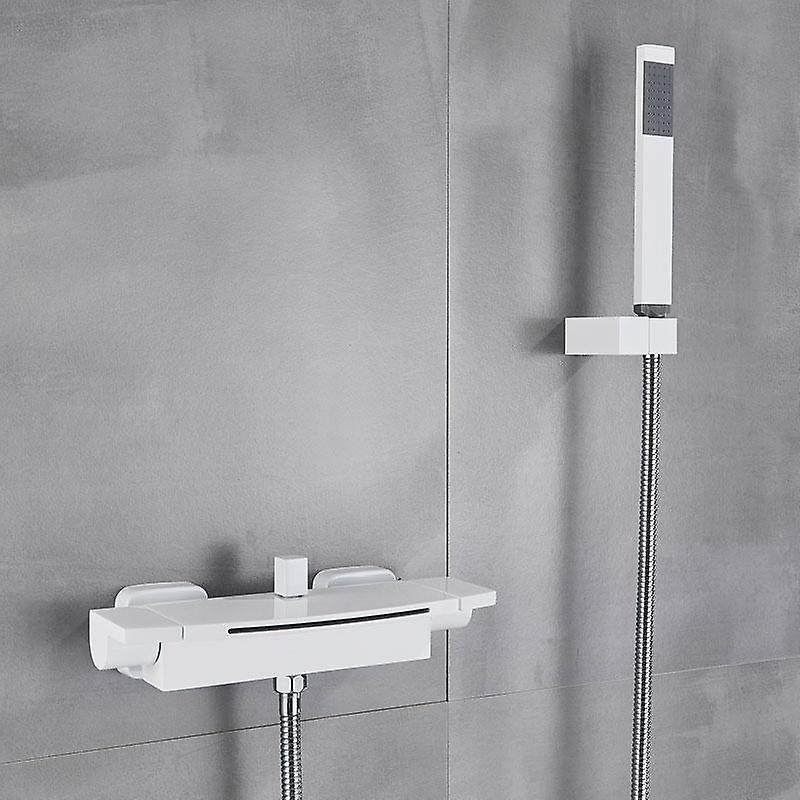 Slowmoose Wall Mounted, Waterfall Shower Faucet- Mixer Tap White