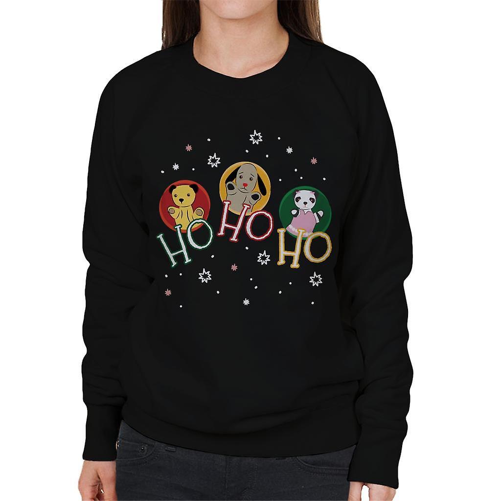 Sooty Christmas Ho Ho Ho Women's Sweatshirt Black XX-Large