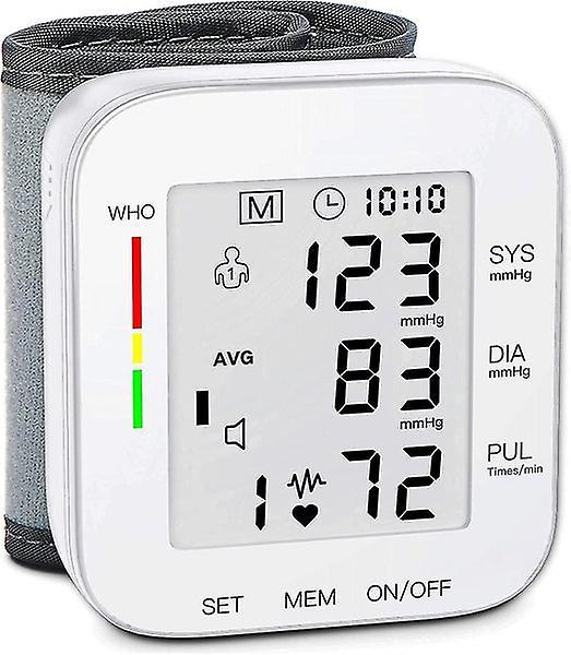 Hsmy Mmizoo Blood Pressure Monitor With Large LCD Display & Adjustable Wrist Cuff