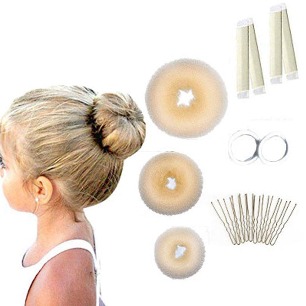 Whdl Donut Hair Bun Maker Set Black