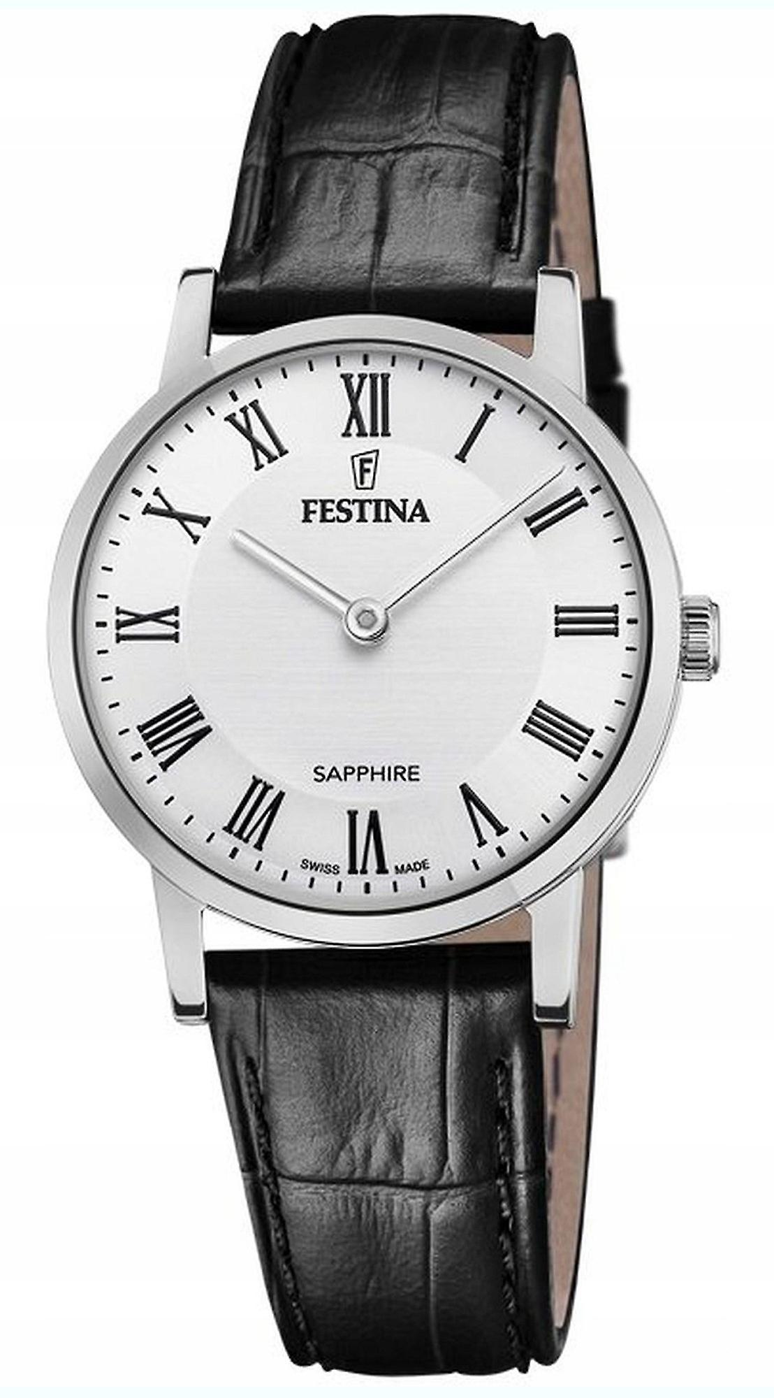 Festina swiss made watch for Analog Quartz Woman with Cowhide Bracelet F20013/2