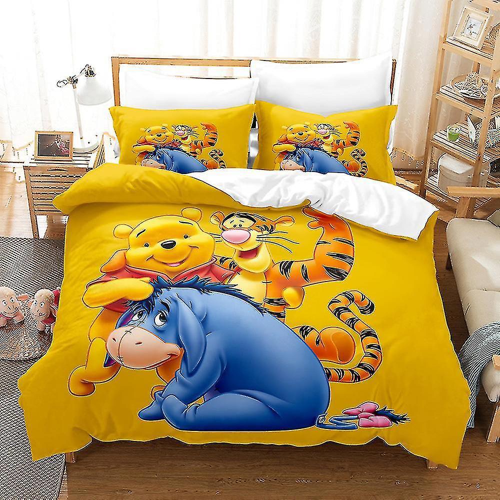 Aswei Winnie The Pooh Three-piece Set Bedding C 135*200cm two-piece set