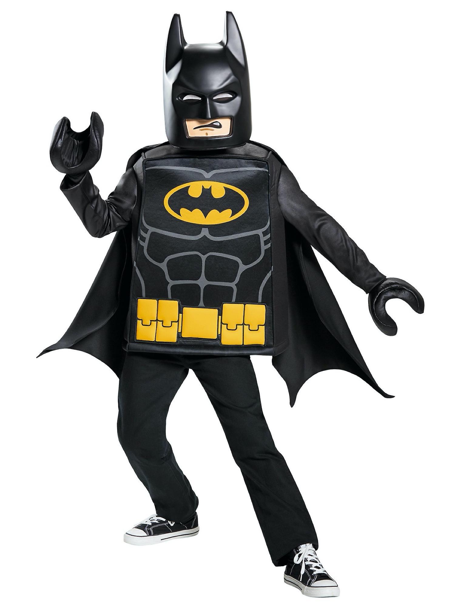 Disguise The Batman Movie Lego DC Superhero Fancy Dress Up Kids Child Boys Costume Black Small (4-6)