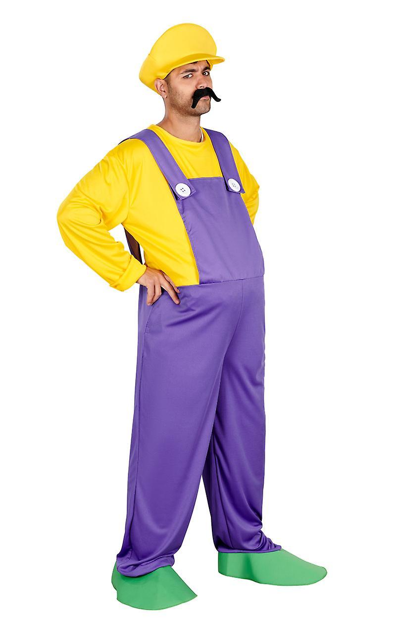 Orion Costumes Men's Plus Size Bad Plumber Video game Movie Fancy Dress Costume Purple 2XL