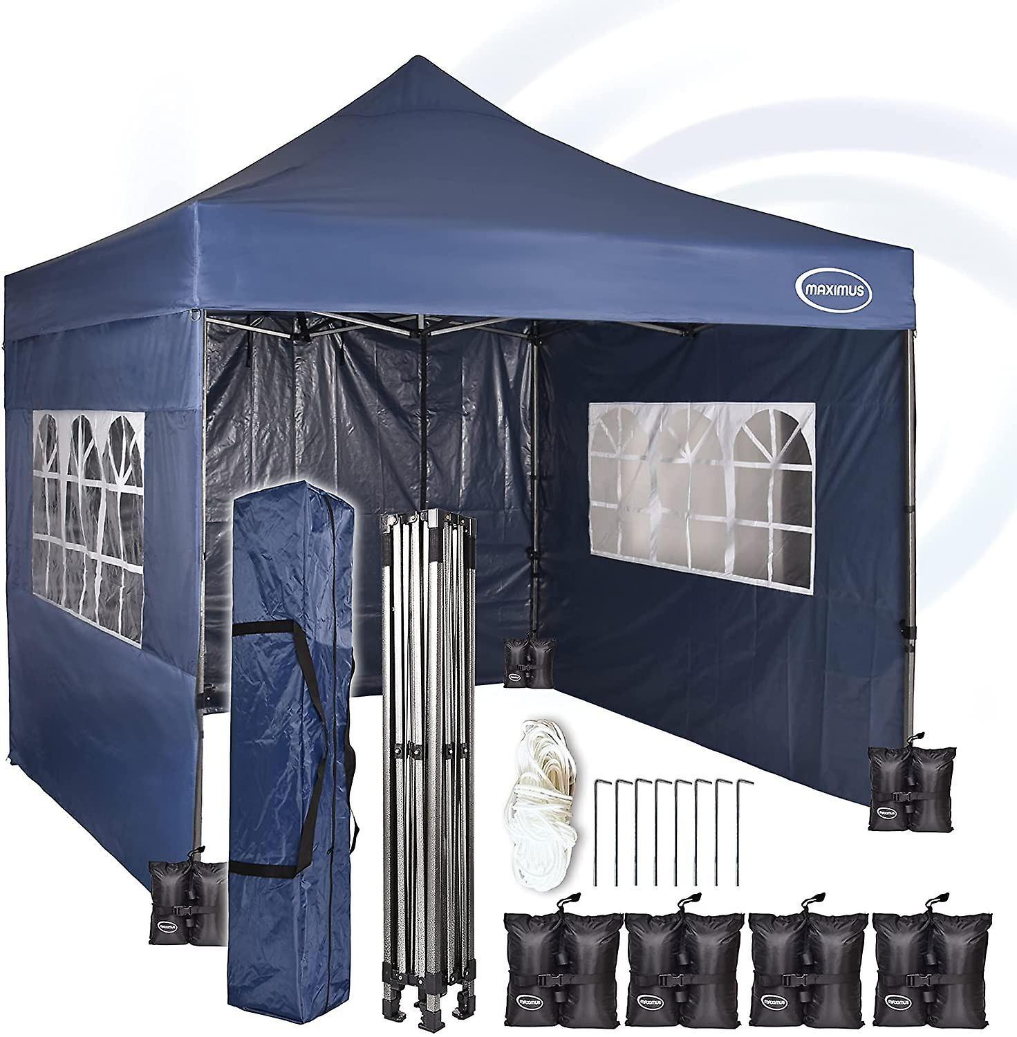 mcc direct MAXIMUS Heavy Duty Gazebo 3x3m Pop Up WS BLUE