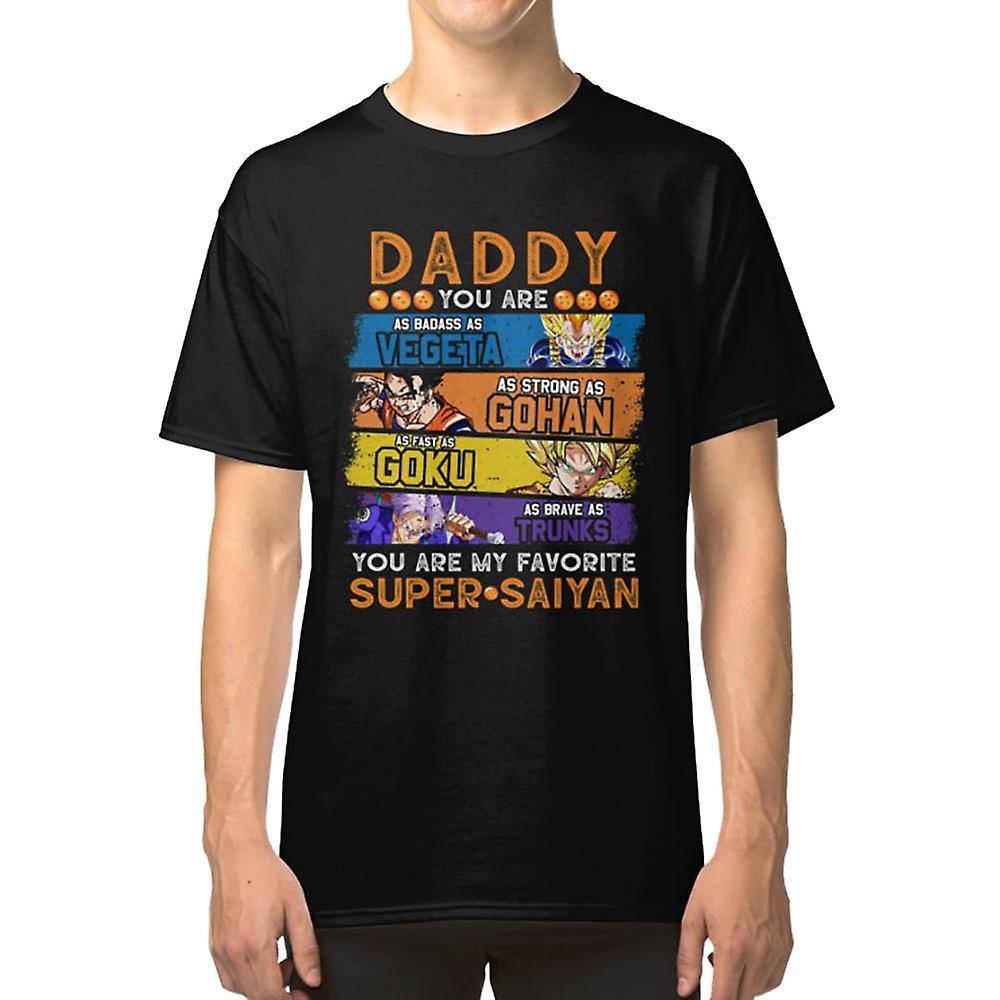 RockShark Daddy Dragonball Daddy You Are My Favorite Super Saiyan Funny Vegeta Goku Gohan T-shirt black L