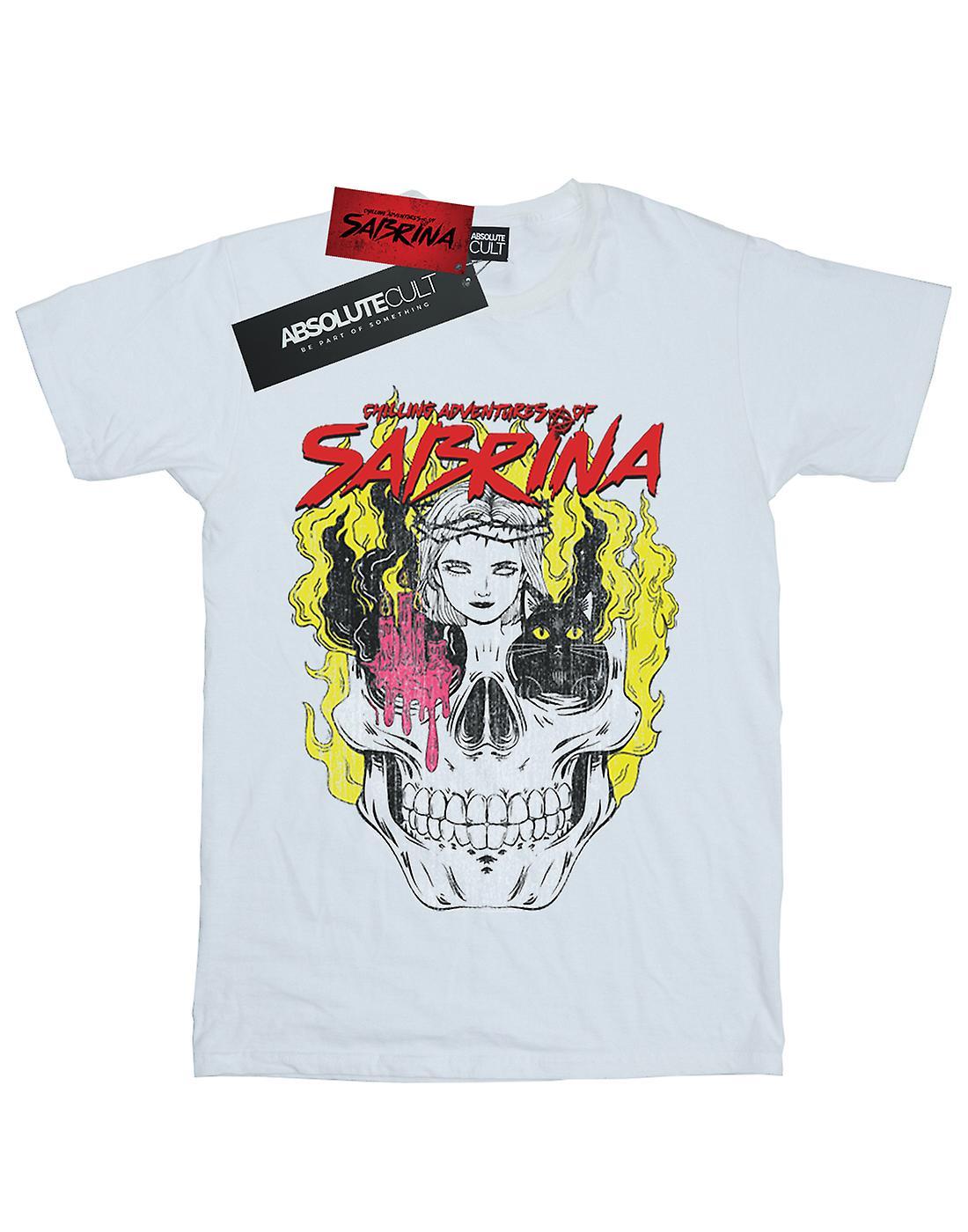 Absolute Cult The Chilling Adventures Of Sabrina Men's Icon Skull T-Shirt Black X-Large