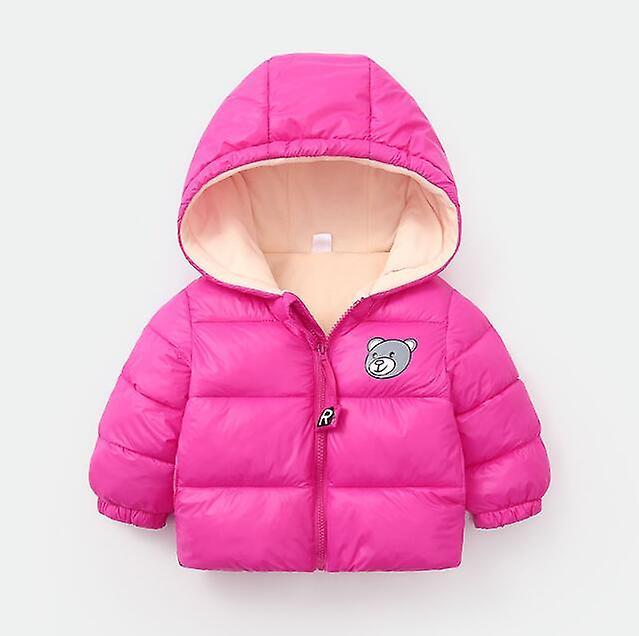 Slowmoose Kids Winter Warm-hooded Jackets Pink 24M