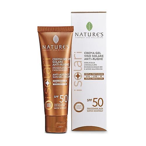 Natures Anti-wrinkle sun face gel cream SPF50 50 ml of cream