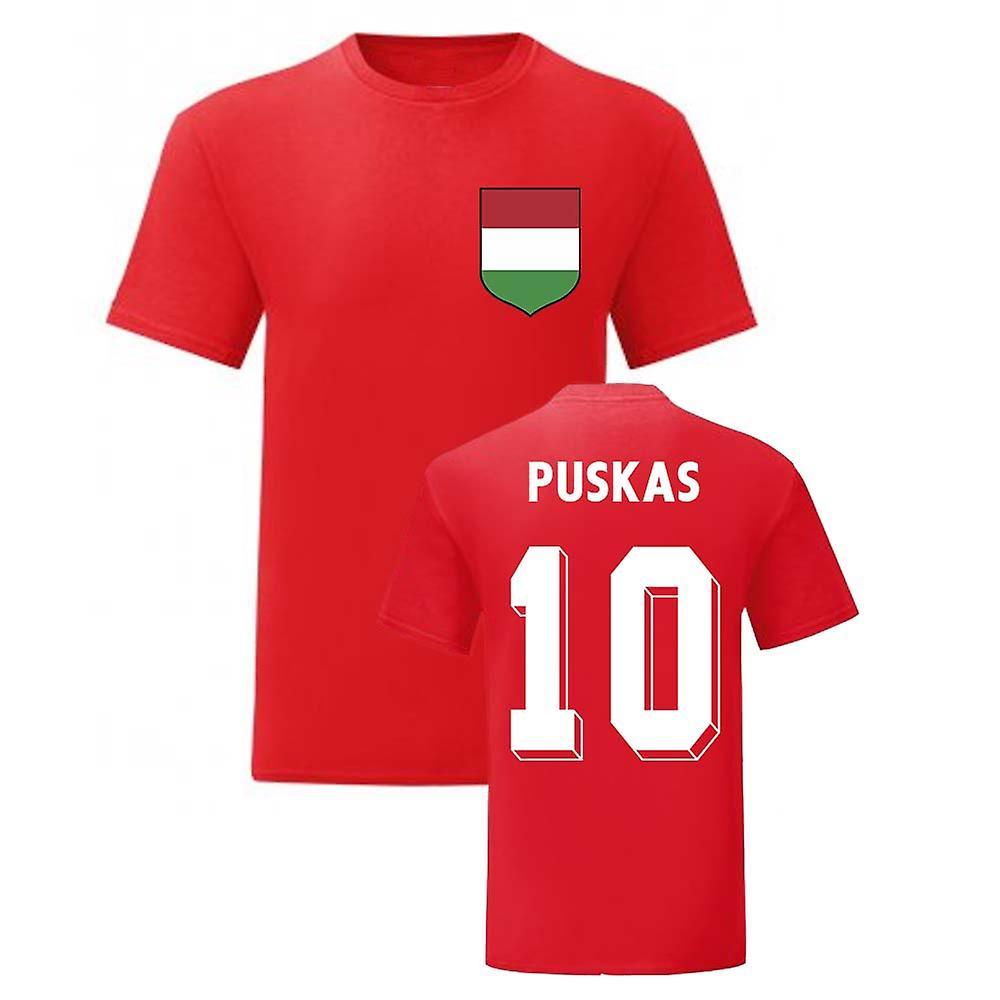 UKSoccerShop Ferenc Puskas Hungary National Hero Tee (Red) XLB (12-13 Years)