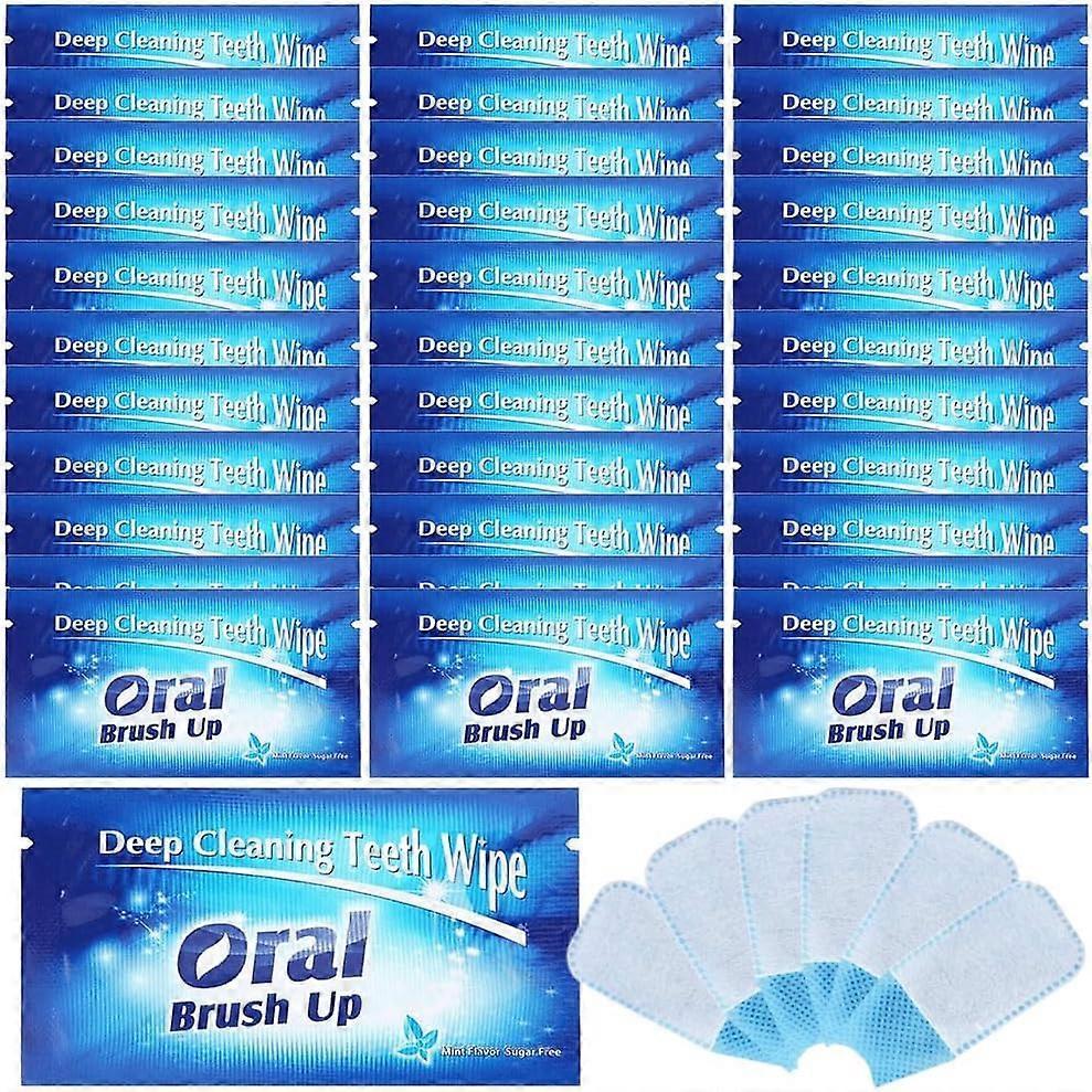 Unbrand Professional Teeth Whitening Wipe for Kids Adults, Disposable Wipe Oral Finger Brush Up Teeth Cleaning Tools without Pain for Home, Travell...