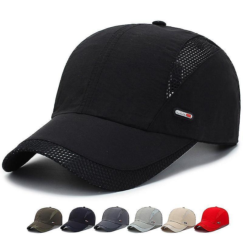 Yxuo Men's Hat Outdoor Casual Quick-drying Cap Men's Baseball Cap Summer Mesh Breathable Cap(multi Optional) Dark green