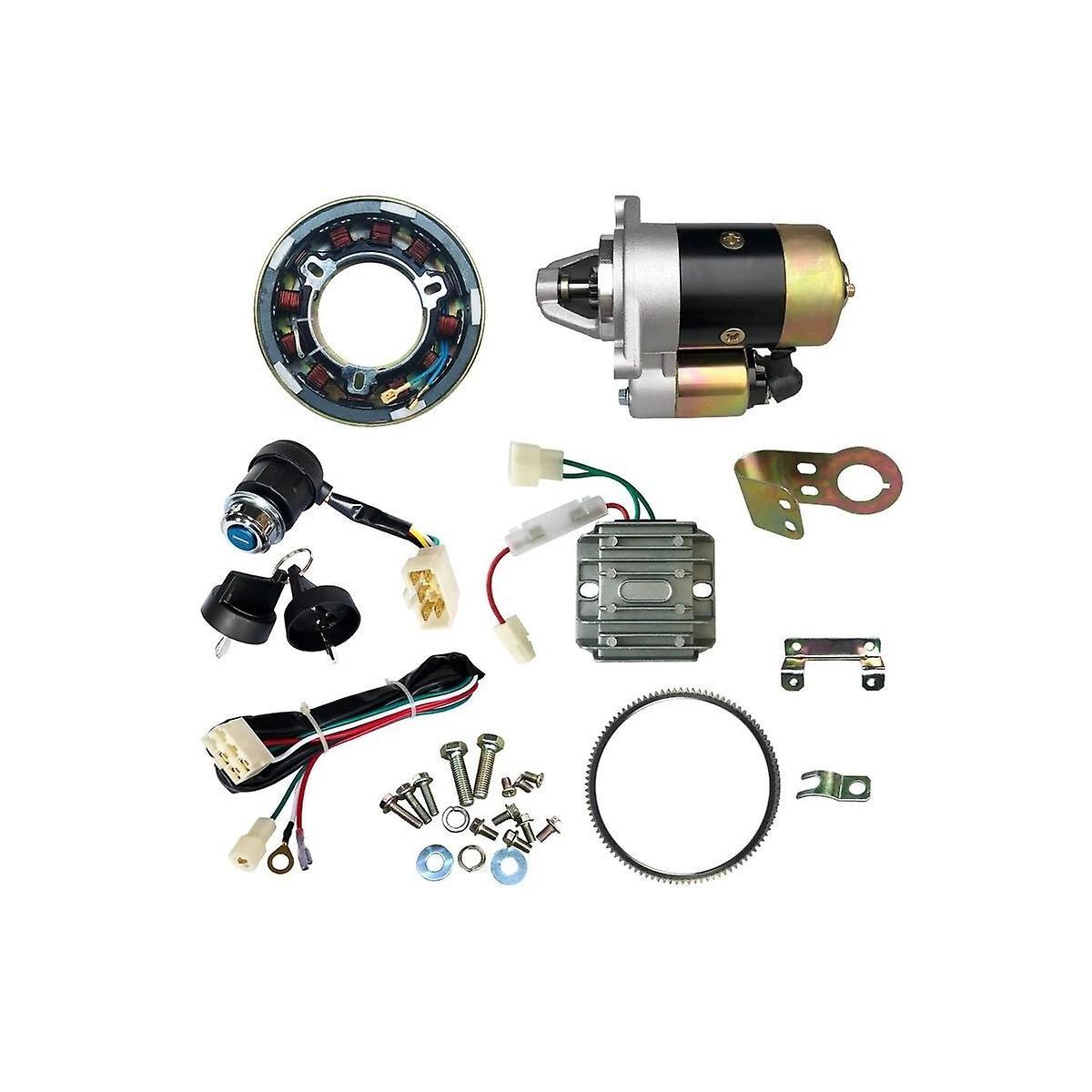 Muggyz Electric Start Conversion Kit L100 For Yanmar L100 10hp 186f Diesel Engines Starter Motor