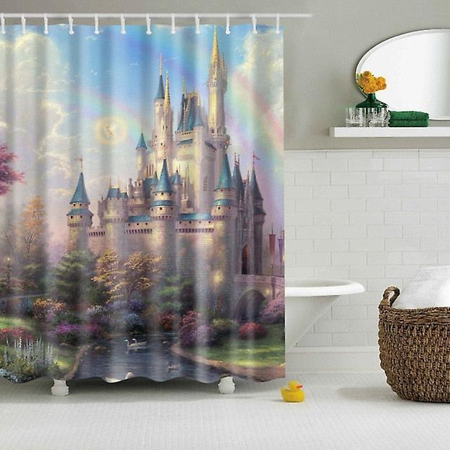 Slowmoose Waterproof, Polyester Fabric-3d Printed Shower Curtains 180x180cm / J