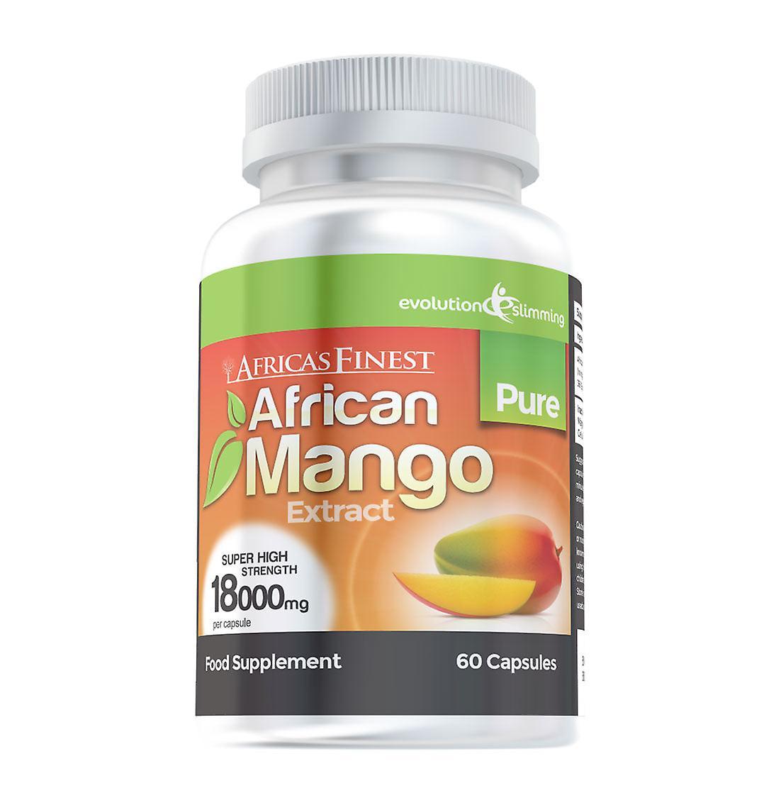 Africa's Finest Pure African Mango 18,000mg - 60 Capsules - Dietary Supplement - Evolution Slimming