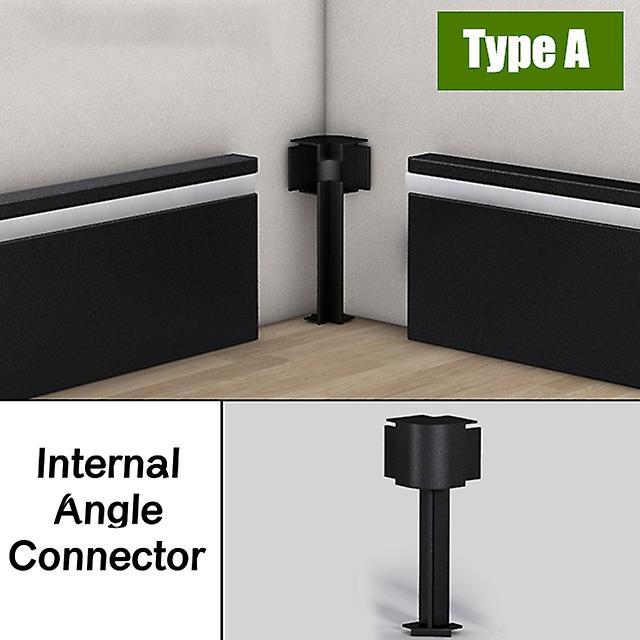 Loerss 1-1.5m Recessed Skirting Line Aluminium Led Profile Black Bar Light With Silicone Cover Home Stair Wall Decor Skirting Board A internal ange...