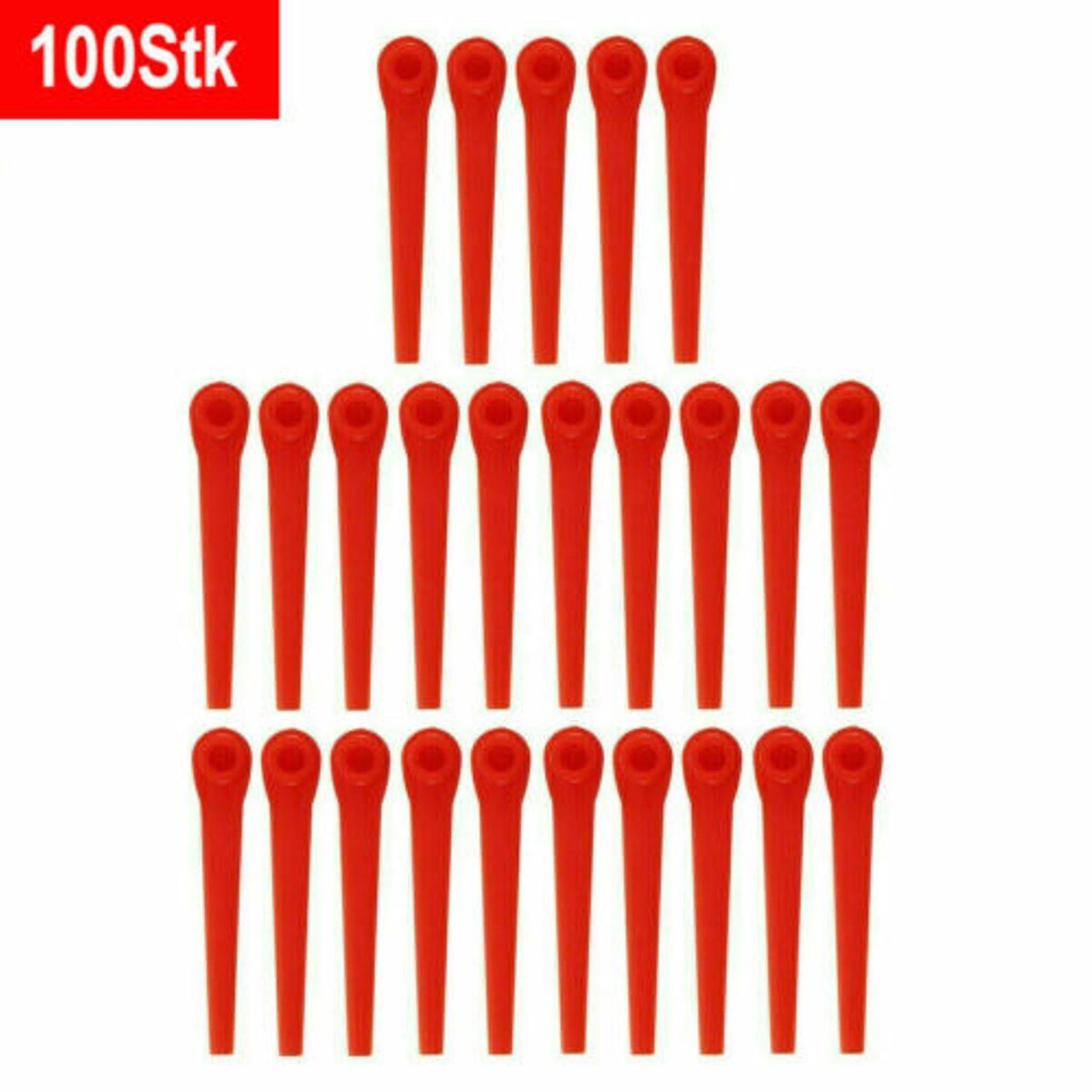 Unbrand 100x Plastic Blades Replacement Blades For Gardena Grass Trimmer Easycut Li-18/23r (100pcs) -zz