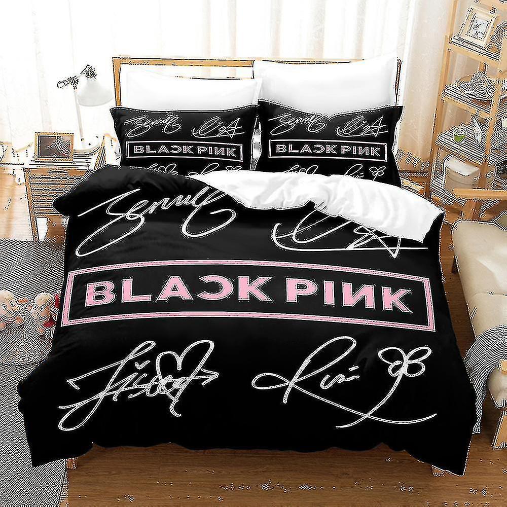 SML B08 Blackpink 3d Printed Bedding Set Duvet Cover Quilt Cover Pillowcase Kids Gift UK SINGLE 135x200cm