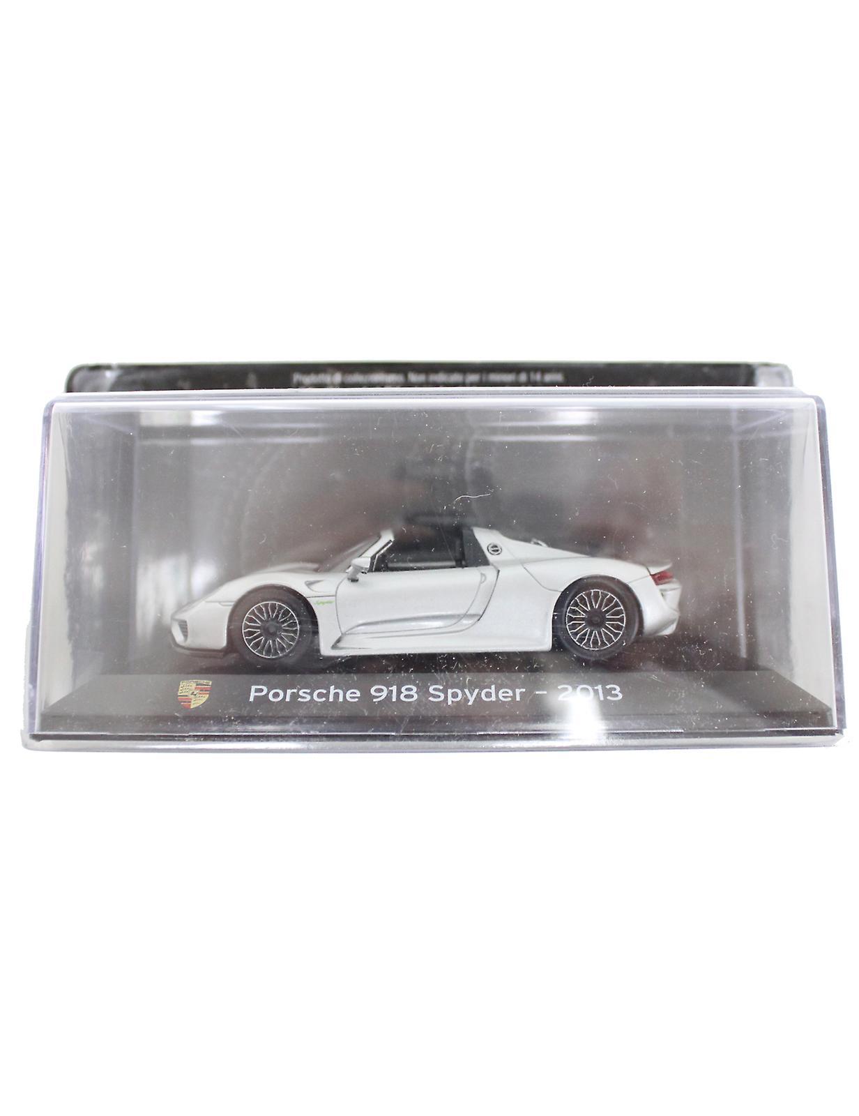 Porsche 918 Spyder Diecast Model 1:43 scale Silver Ex Mag 9cm / 3.5in long