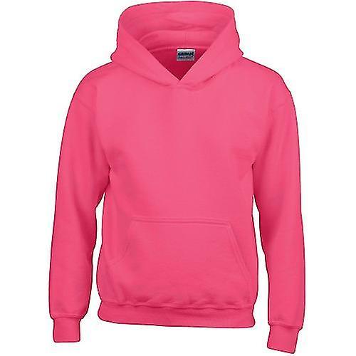 Gildan Heavy Blend Childrens Unisex Hooded Sweatshirt Top / Hoodie Heliconia XL