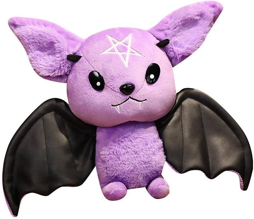 Heyone Bat Plush Stuffed Animal Toy, Soft Huggable Doll For Kids, Halloween & Christmas Gift (purple, 11.8inch)