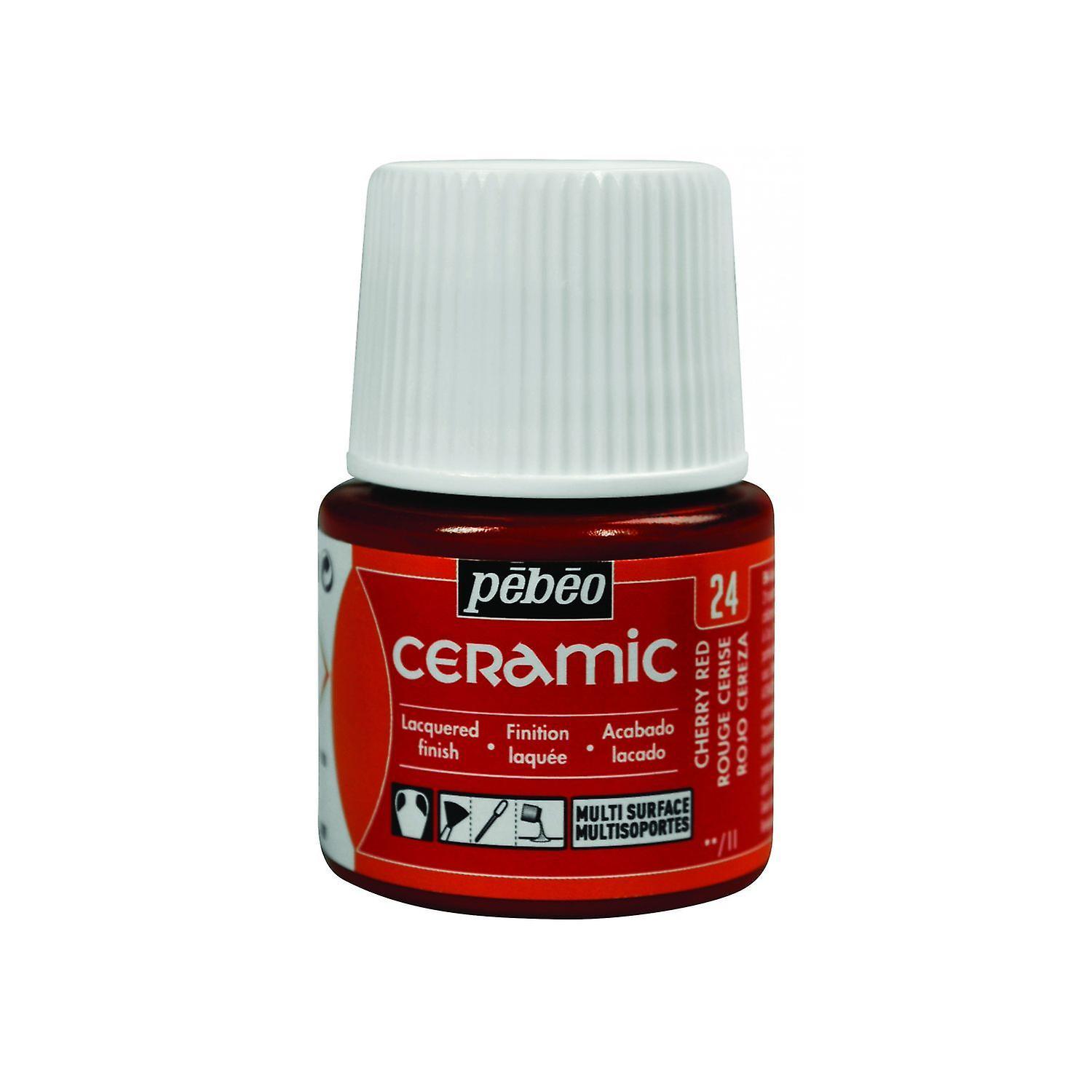 Pébéo Ceramic and multi surfaces paint - Cherry Red - 45 ml 7 x 4,5 x 4,5 cm