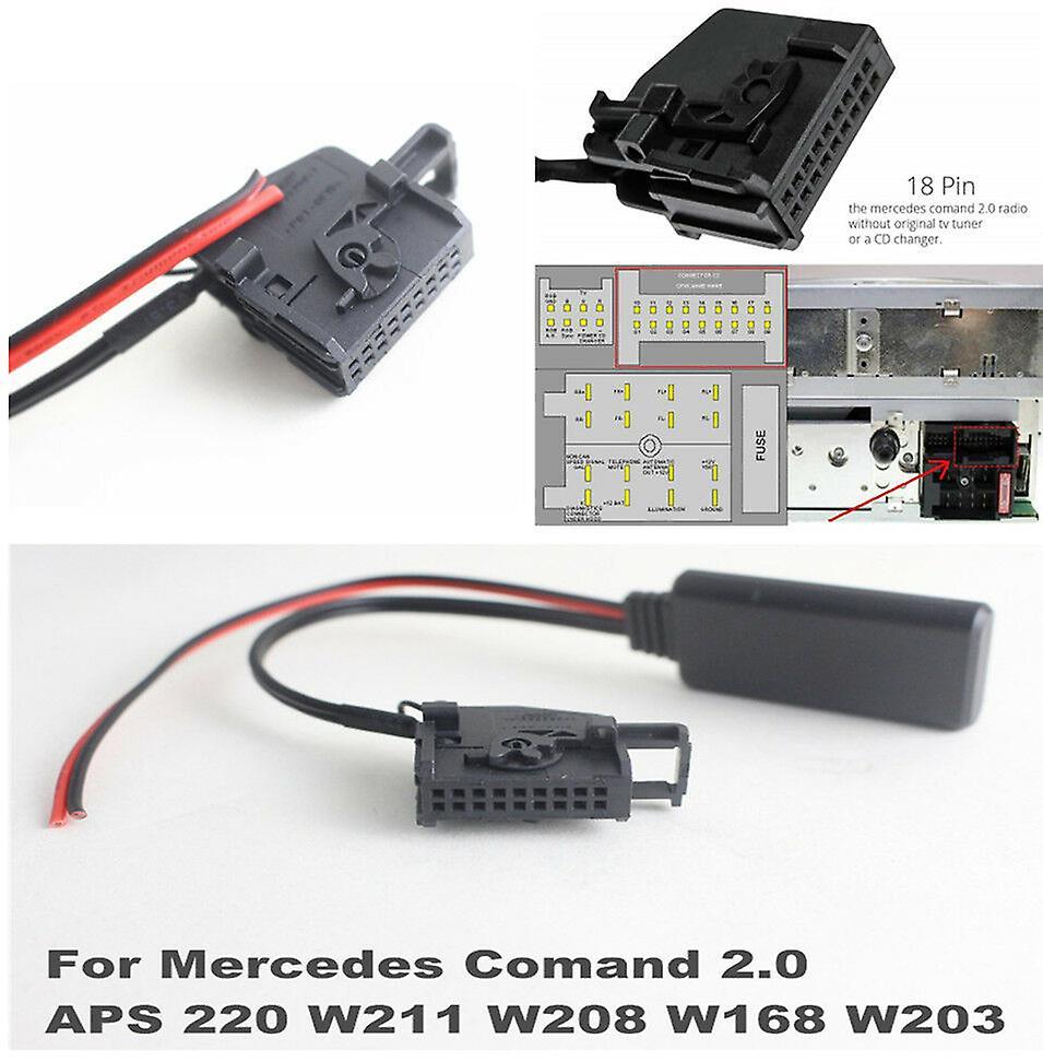 Bluetooth Transmitters Bluetooth Adapter Aux Cable For Mercedes Comand 2.0 Aps 220 W211 W208 W168 W203