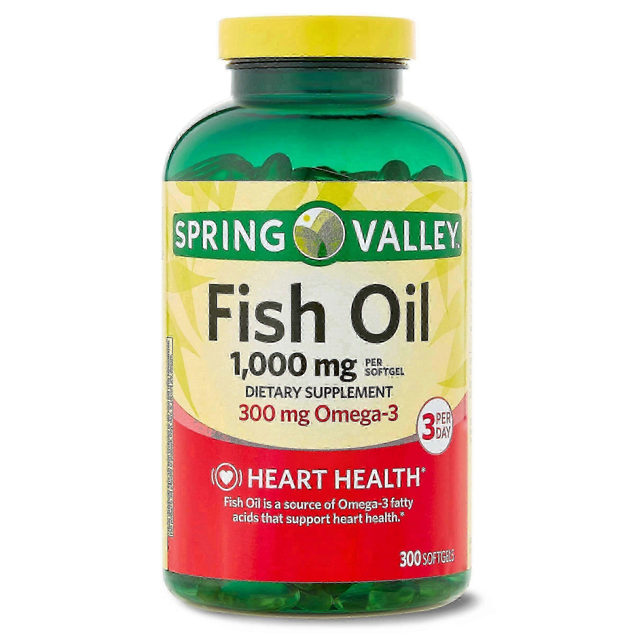 Spring Valley Omega-3 Fish Oil Soft Gels, 1000 Mg, 300 Ea