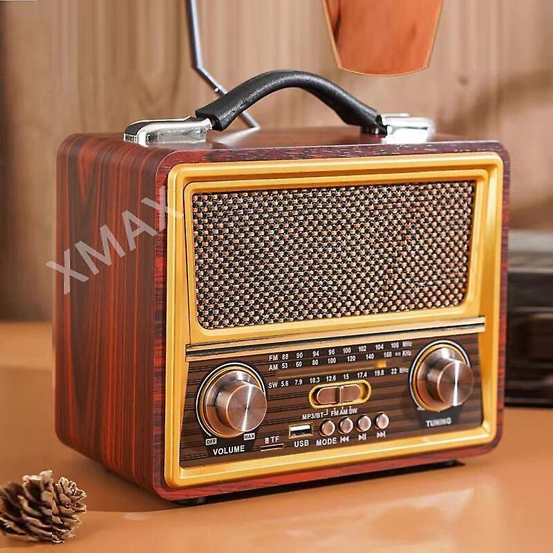 Speakers Luxury Design Wireless Bluetooth Speaker Vintage Radio Receiver Rechargeable FM/AM/SW SUPPORT USB/SD/TF  Sterero Mp3 Player Audio Componen...