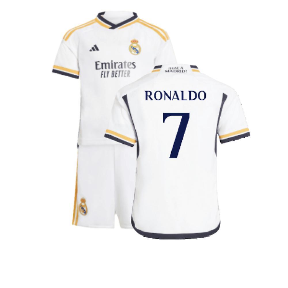 Adidas 2023-2024 Real Madrid Home Mini Kit (Ronaldo 7) White 4-5 Years