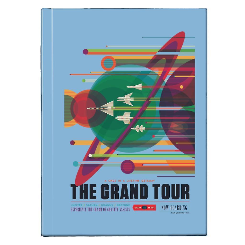 NASA The Grand Tour Interplanetary Travel Poster Hardback Journal Sky Blue 13 x 18.5 cm