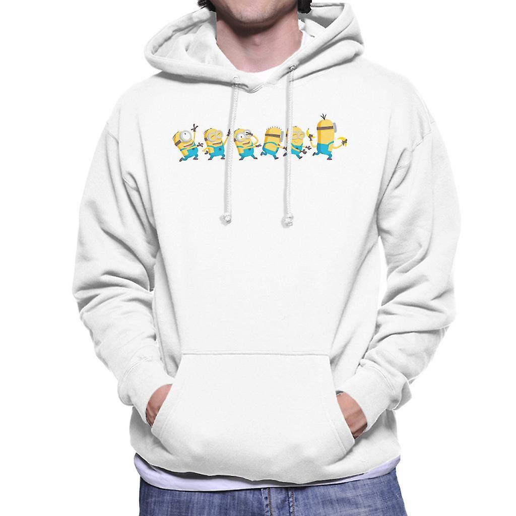 Despicable Me Minions Celebration Line Men's Hooded Sweatshirt White Medium