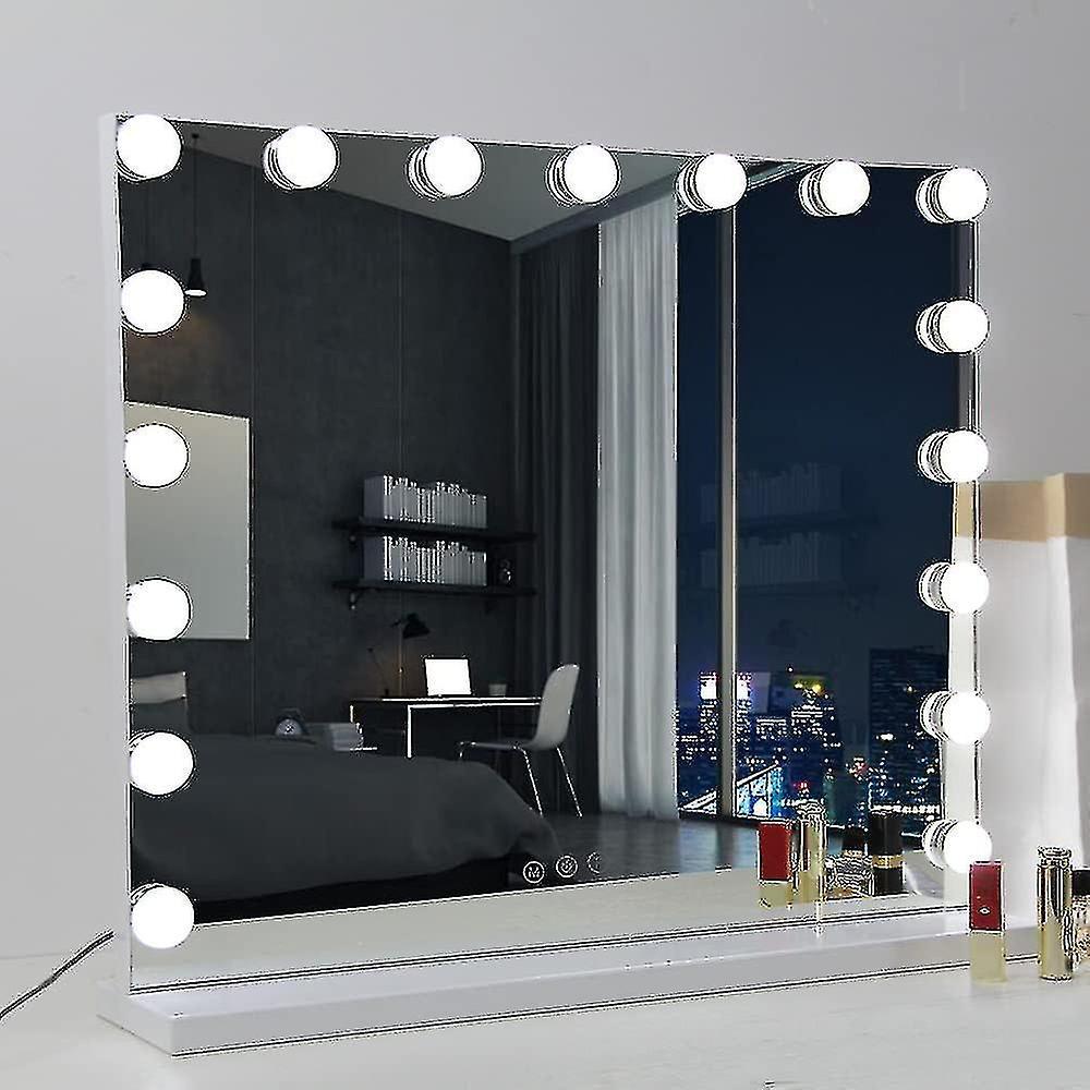 Tmall 70 X 55 Cmhollywood Vanity Mirror With 3 Color Light & 14 Dimmable Led Bulbs, Large Makeup Cosmetic Mirror With Usb Charging Only Bulbs