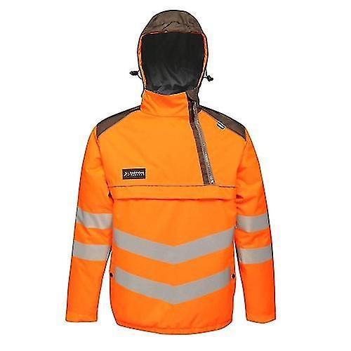 (L, Yellow/Grey) Regatta Mens Tactical Hi Vis Waterproof Reflective Overhead Bomber Jacket