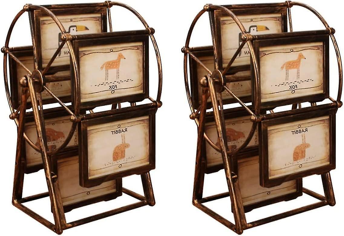 Tianzun Ferris Wheel Photo Ferris Wheel Picture Frame Vintage Photo Frame Desktop Picture Holder Frame Vintage Family