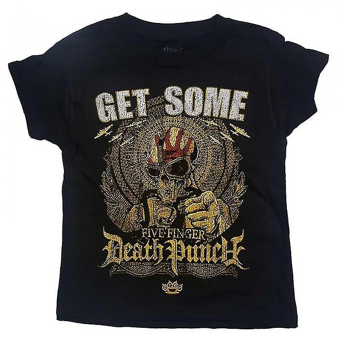 Five Finger Death Punch Childrens/Kids Get Some Cotton T-Shirt Black 5-6 Years