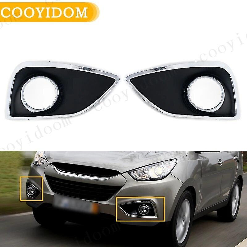 Scitoo Chrome Front Fog Light Fog Lamp Trim Cover Bonnet Cover Light Fog Light Frame cover trim For Hyundai IX35 2010-2012 333546399807 Only 1 Right