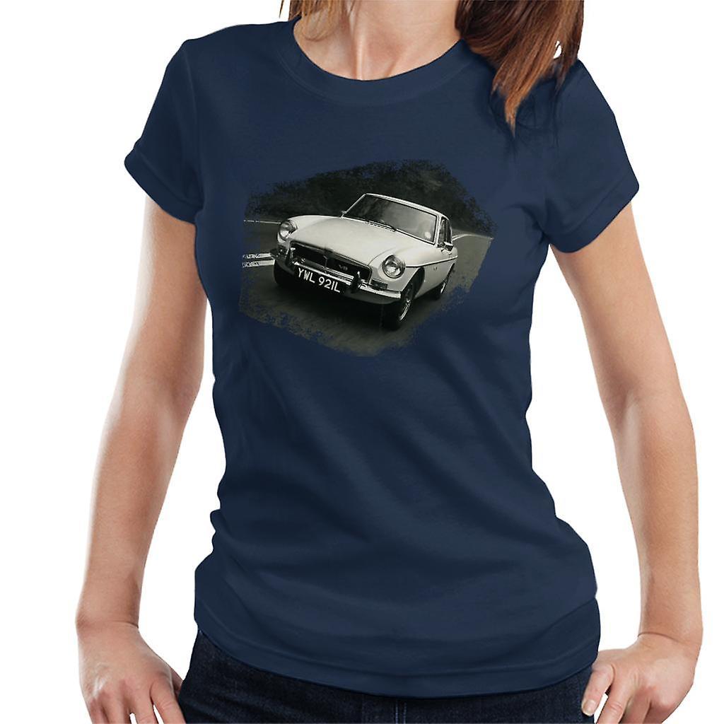 MG On The Road British Motor Heritage Women's T-Shirt Navy Blue XX-Large