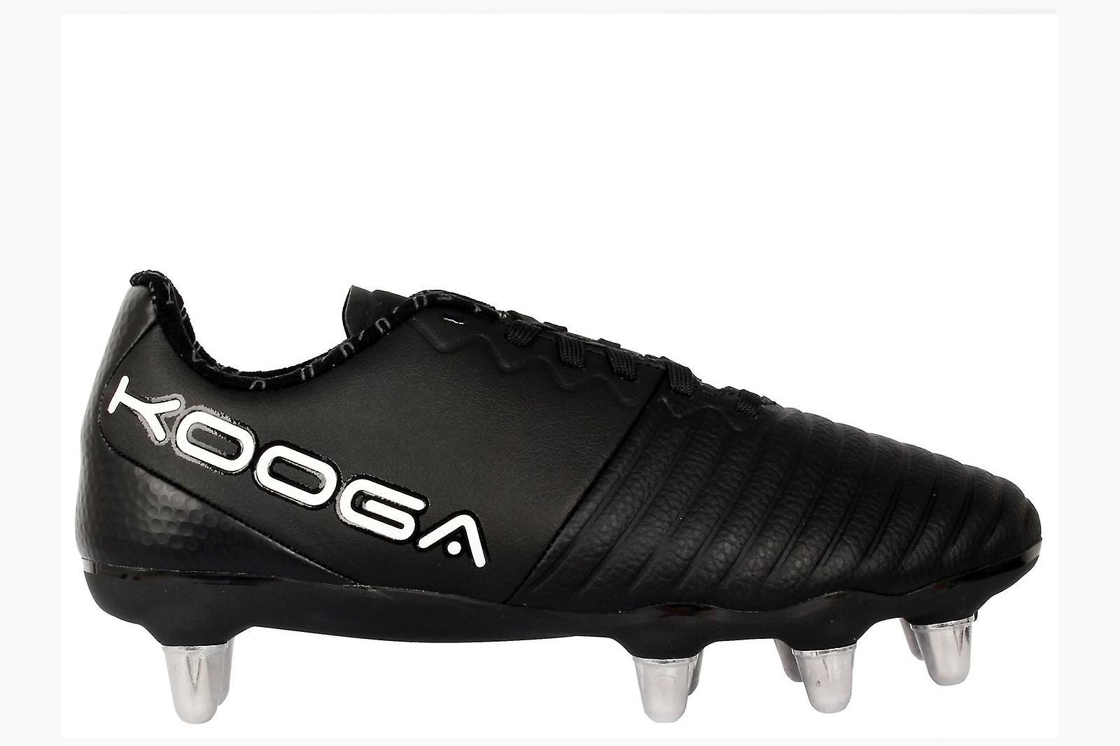 White Gold Rugby KooGa Power Boots Junior Black/White UK 5