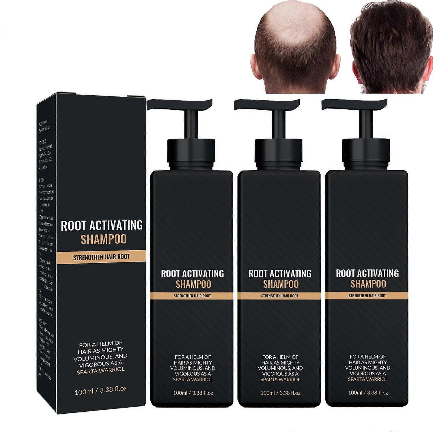 Unbrand Root Activator Shampoo, Hair Regrowth Shampoos, Hair Loss Treatment Shampoo, Root Activator Shampoo Promotes Hair Growth For Men 3pcs