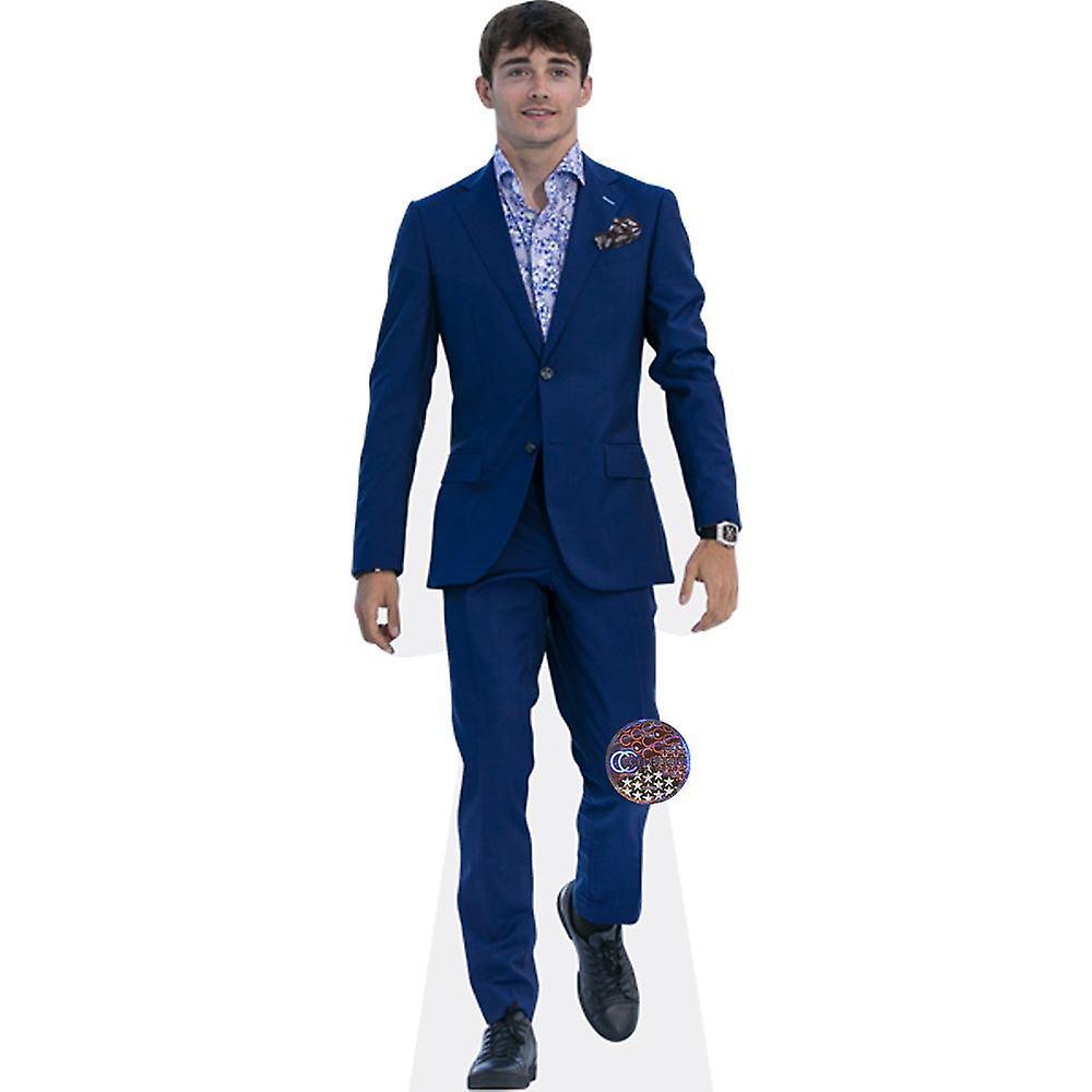 Celebrity Cutouts Charles Leclerc (Blue Suit) Cardboard Cutout (life size OR mini size). Standee. Stand Up. Mini Cutout