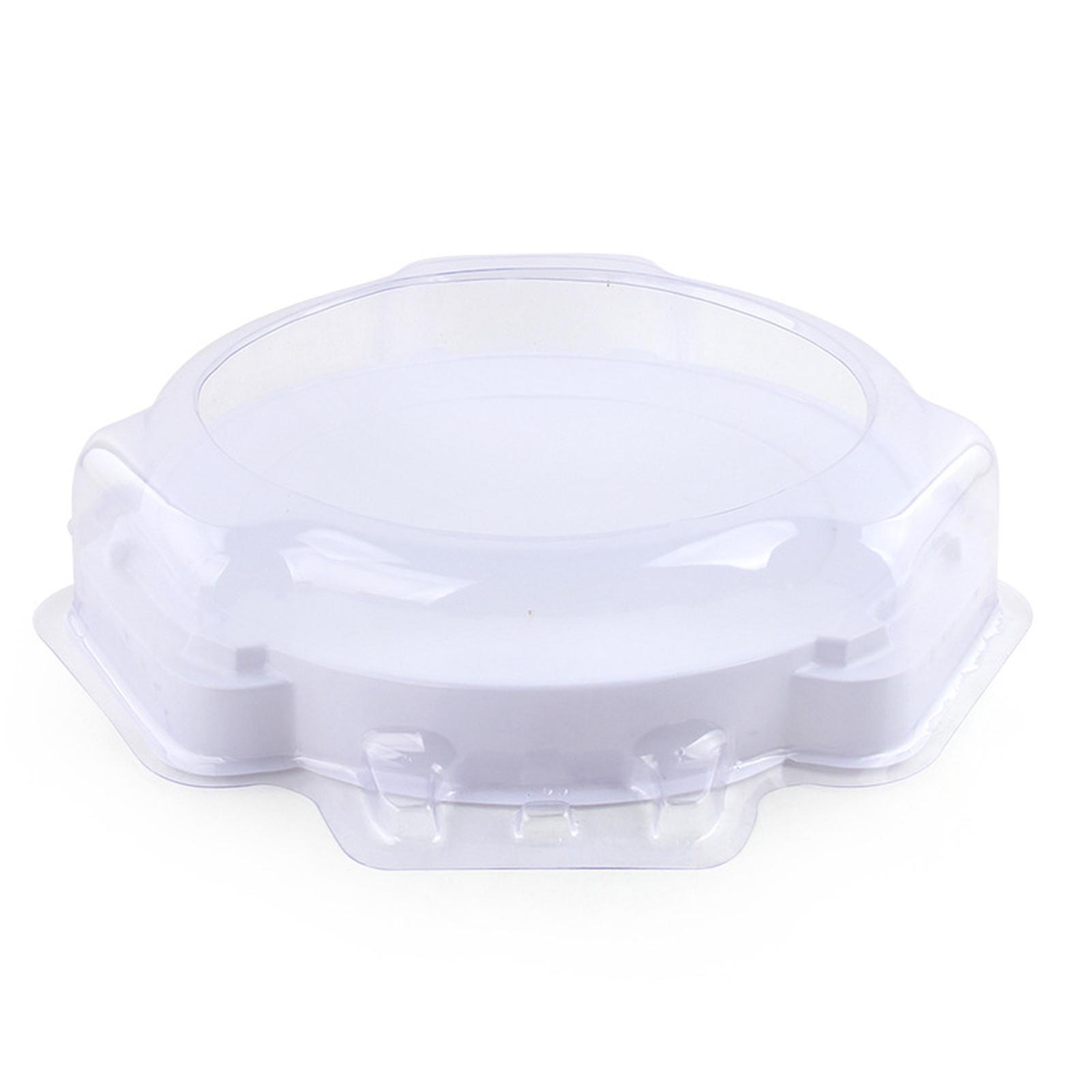 Remorui Spinning Top Battle Board Clear Heavy Duty Bowl-shape Multiplayer Kids Toddlers Gyro Battle Spinner Toy Training Field Stadium White