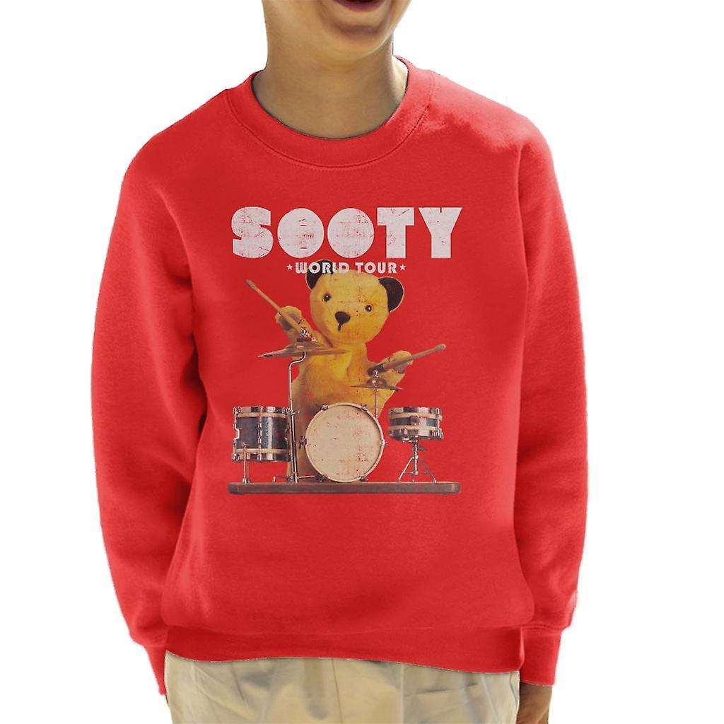 Sooty World Tour Drums Kid's Sweatshirt Red Large (9-11 yrs)