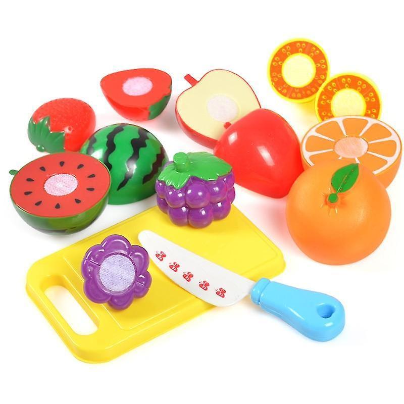 Slowmoose Plastic Food Toy-cut Fruit, Vegetable, Pretend Play Fruit 8PCS