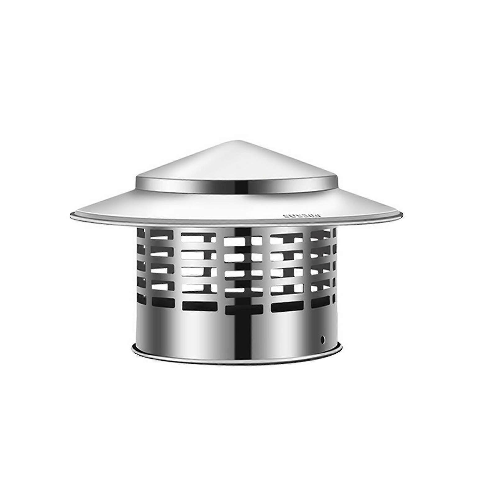 unbrand Chimney Vent Cover Chimney Hat Top Chimney Cap Roof Rain Chimney Cover Stainless Steel Chimney Toppers With Screen FAN0892 B